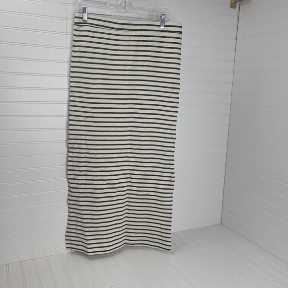 Splendid Evereve White Striped Maxi Skirt Large - Picture 1 of 8
